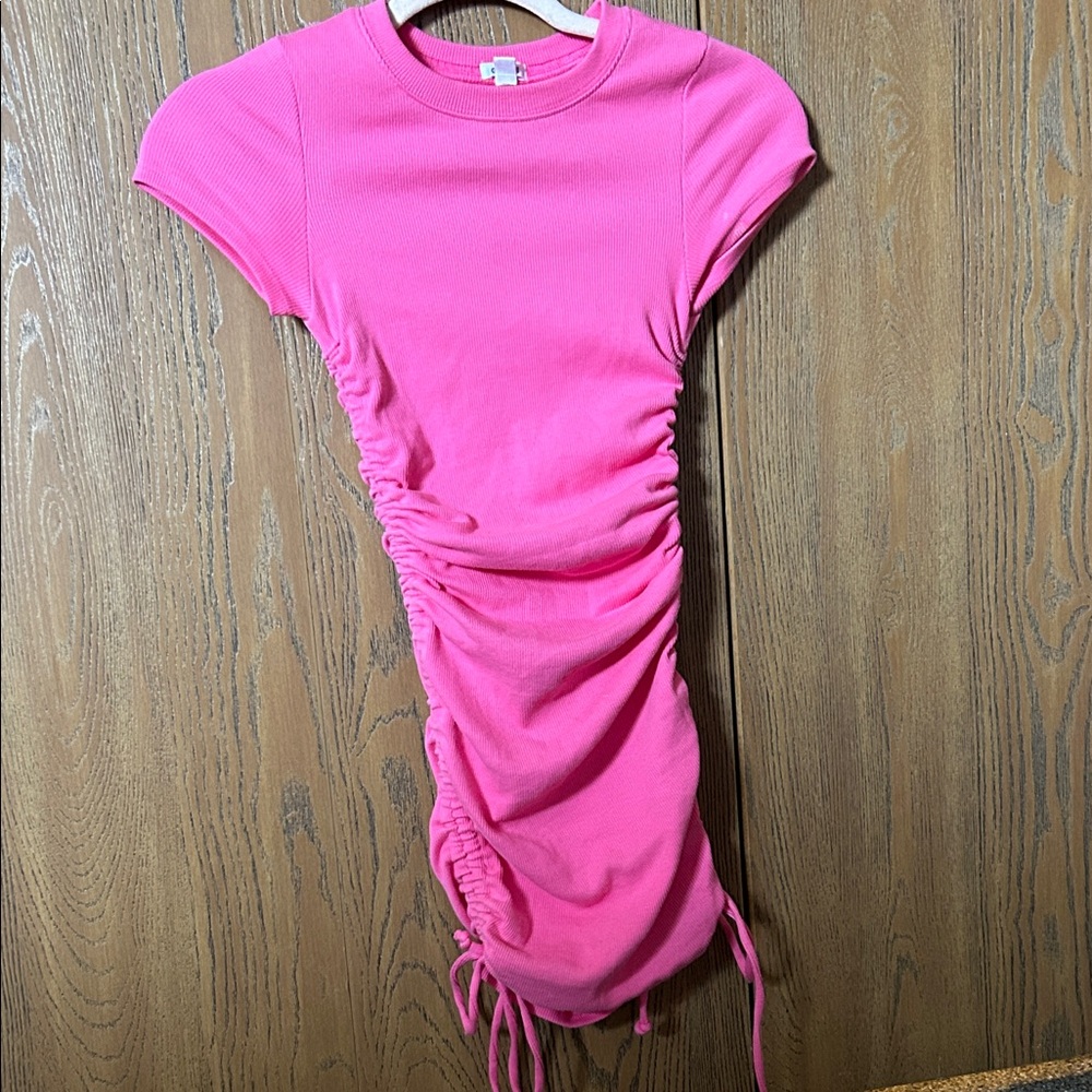 Garage Pink Ruched Dress
